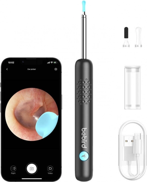 Otoskop med kamera Bebird R1 sort
