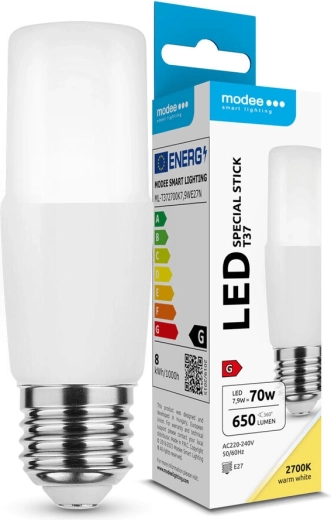 LED-pære Modee Lighting Stick T37 E27 7,9 W 650 lm varm hvid