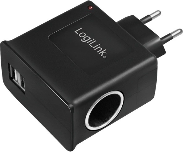 Netadapter LOGILINK med USB og cigarettænderstik 12 V