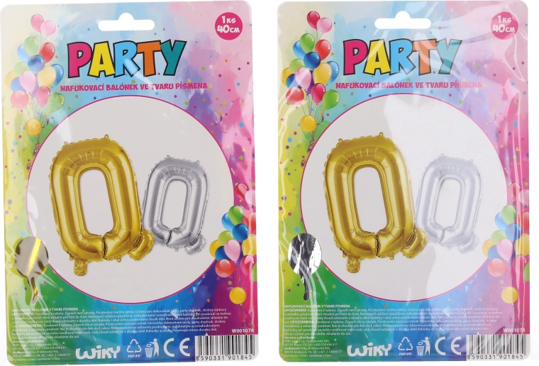 Oppustelig ballon formet som bogstavet Q