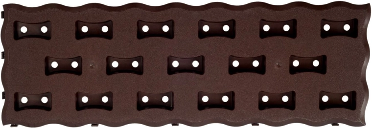 Modulær bedesti, brun plast 60 × 20 cm (8 stk., 0,95 m²)