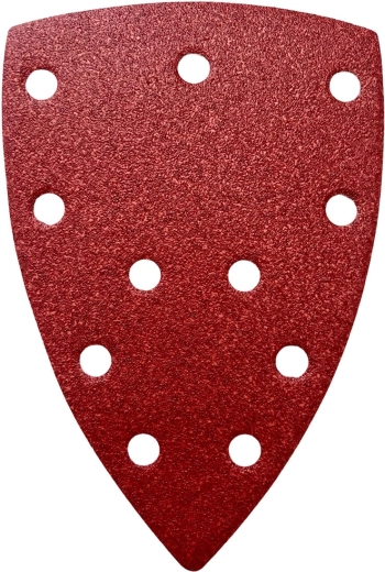 Slibesnit 100 × 150 × 150 mm, korn 120, 11 huller, velcro (5 stk)