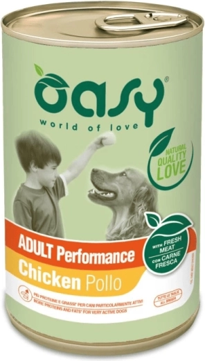 Oasy pâté til voksne hunde Performance 400 g
