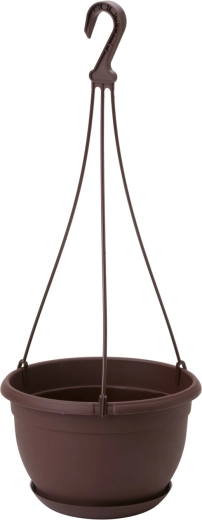 Hængende urtepotte Malta 21 cm brun med underskål