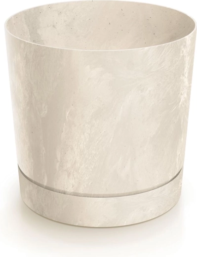 Tubo plantekrukke P betonlook 39 cm creme