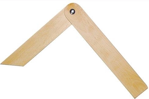 Træ-vinkelmåler 270 mm af bøgetræ