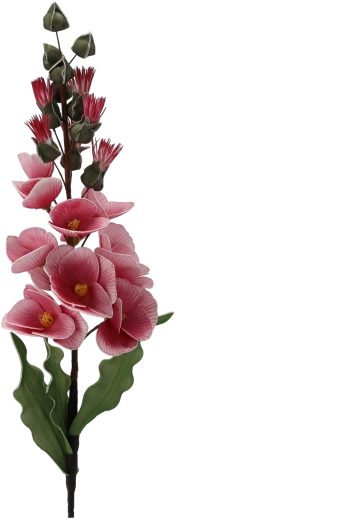 Dekorativ kunstig gladiolus 110 cm rosa