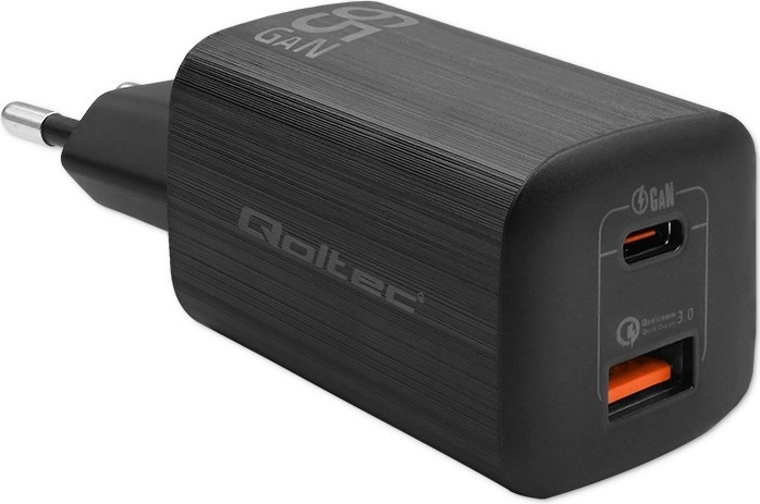 Vægoplader 65W GaN ULTRA med USB‑C PD og USB, sort