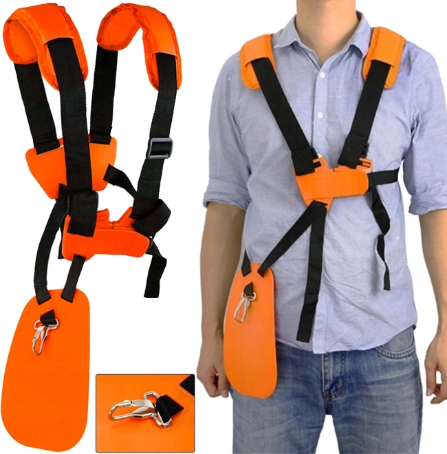 Justerbar komfortabel sele til benzindrevne buskryddere