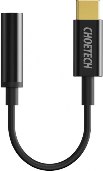 Choetech AUX003 adapter USB-C til 3,5 mm lydjack (sort)