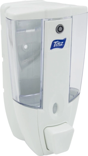Vægmonteret sæbedispenser 0,45 l hvid/transparent - 1 stk