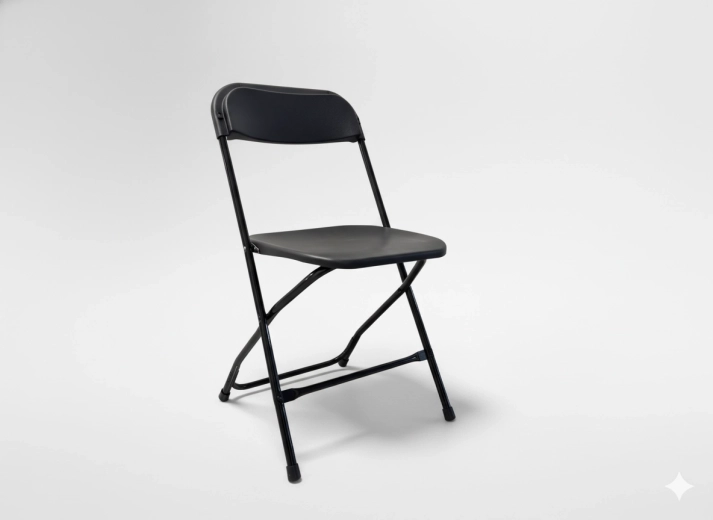 Sammenklappelig cateringstol, sort