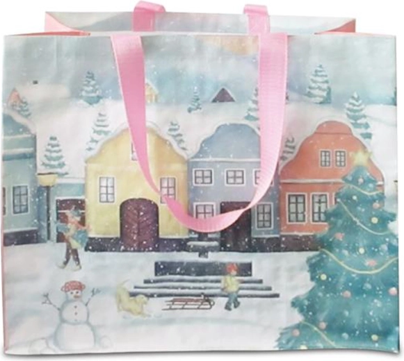 Indkøbspose Julelandsby 43 × 37 × 21,5 cm