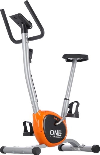 Mekanisk motionscykel ONE Fitness RW3011, sølv‑orange