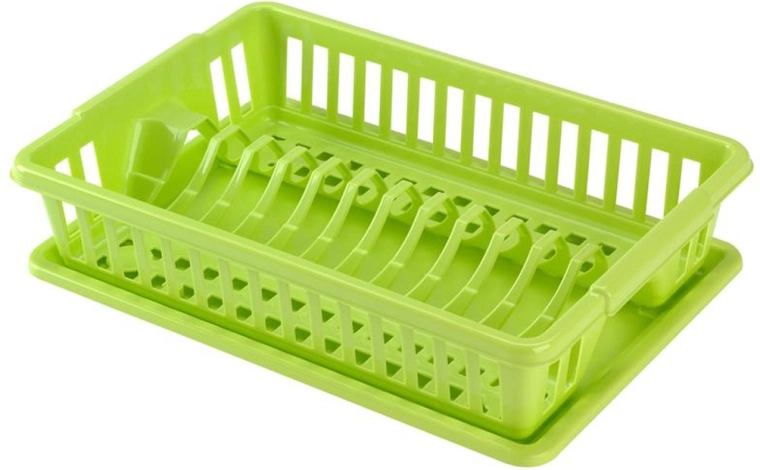 Plastisk opvaskestativ med bakke HEIDRUN 38 × 26 cm
