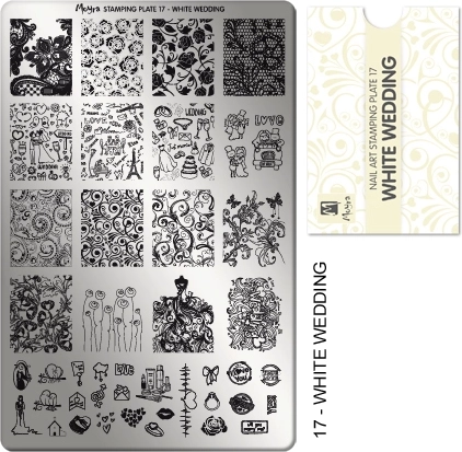 Moyra 17 Wedding – professionel stempelplade til negle