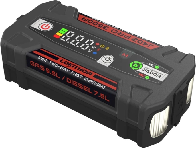 Lokithor J402 Pro starthjælp 3500 A (88,8 Wh)