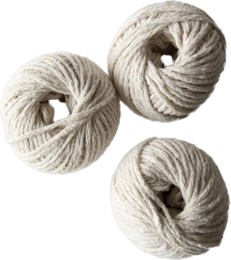 Bomuldssnor 25 m, hvid (3 stk.)