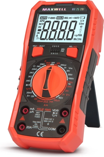 Digitalt multimeter Maxwell True RMS med temperaturmåling