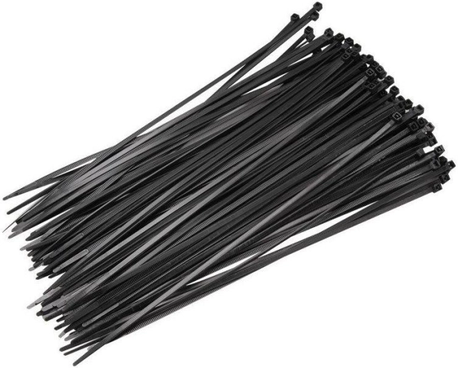 Kabelbindere 4,8 × 250 mm sorte, 100 stk