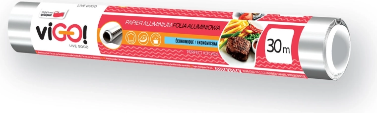 Alufolie 30 m × 28 cm, 8,5 µm