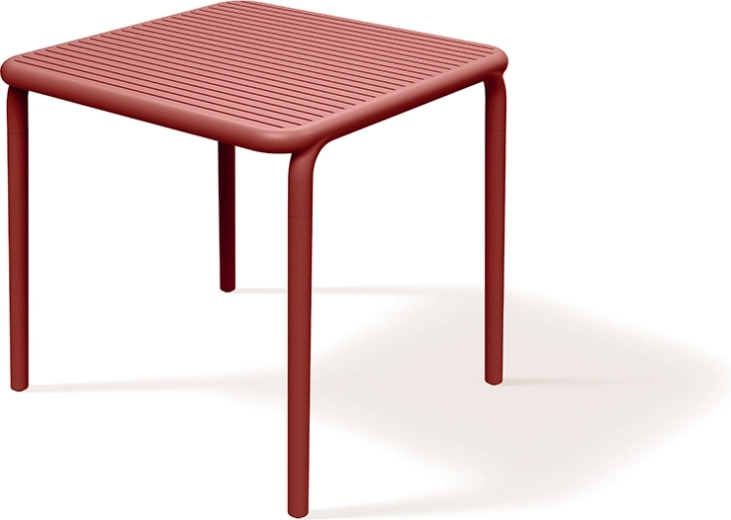 Ferne spisebord Brene 80 × 80 cm retro rød