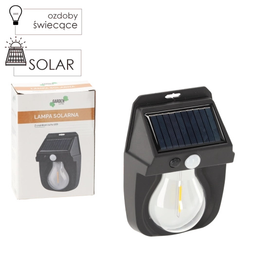 Solcelledrevet vægmonteret LED-lys med bevægelsessensor