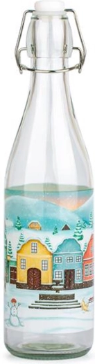 Glasflaske med patentlukning TORO 1 l – julelandsby
