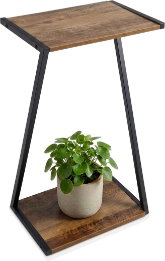 Todelt blomsterstander i metal sort 29 × 20 × 50 cm