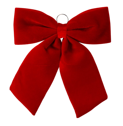 Julekokarde 60 cm rød velour