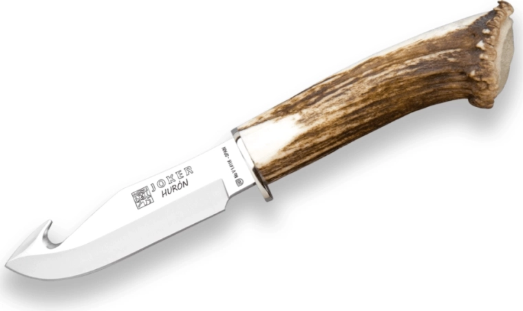 JOKER CN74 jagtkniv Desollador Huron 11 cm, gevir, læderskede