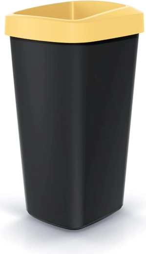 Affaldsspand 25 l med vip låg, lys gul