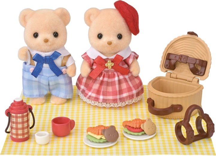 Sylvanian Families småkagebjørnesøskende på picnic