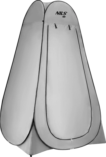 Sammenklappeligt bruse- og omklædningstelt NILS Camp grå