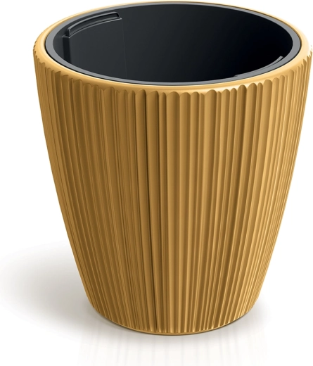 ORO blomsterpotte med udtagelig indsats 19,9 cm, sennepsgul