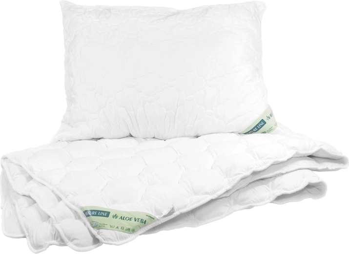 Sæt med pude og dyne Natur Line Aloe Vera