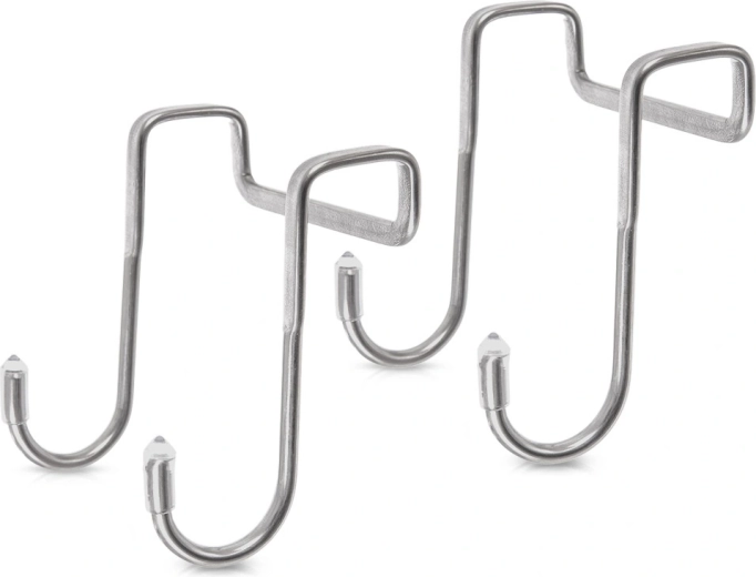 Dobbelt dørkroge i stål, 2 stk.