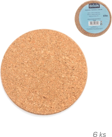 Kork-bordskånere til glas og krus 9,5 cm, 6 stk.