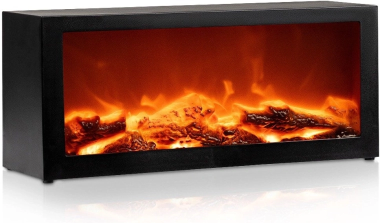Dekorativ elektrisk pejs Vilde med LED-belysning 39,5 × 12 × 17,5 cm