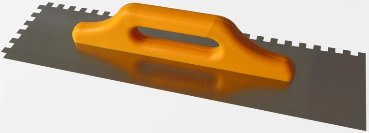 Glittejern af rustfrit stål med tænder 10 × 10 mm, 500 × 130 mm