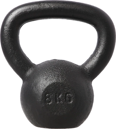 Støbejerns-kettlebell HMS 8 kg, sort