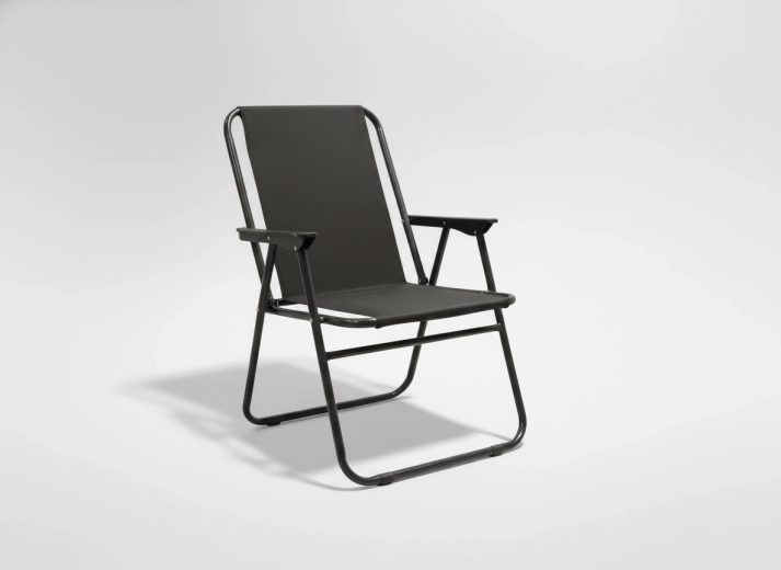 Sammenklappelig havestol sort 53 × 59 × 76 cm