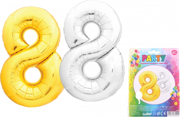 Oppustelig ballon tal 8, 40 cm