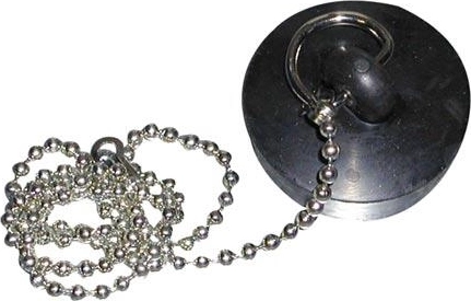 Farvet vaskestop 43 mm med kæde