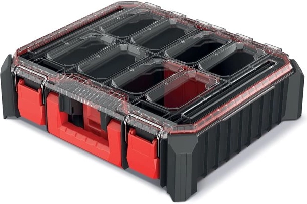 Værktøjsorganizer med tætning, 44,5 × 36,8 × 12,6 cm, sort