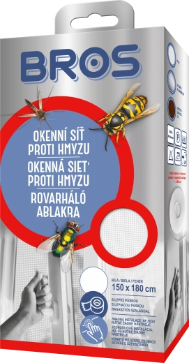 Vinduesnet mod insekter 150 × 180 cm, hvid