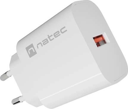 Natec Ribera netoplader 1× USB-A 18 W hvid