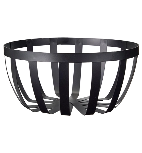 Metalfrugtkurv 25 cm sort