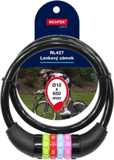 Kabelkodelås 10 × 650 mm sort RICHTER