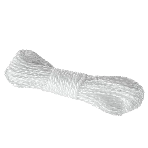 Tøjline 30 m i polypropylen, hvid